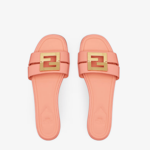 Fendi FFold Pink Leather Sandal - BEAUTY BAR