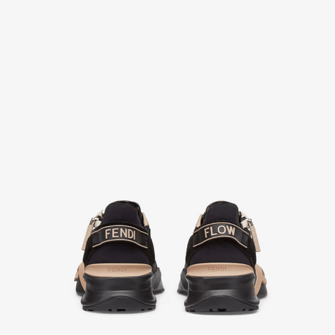 Fendi Flow Black Nylon & Suede Low - Top Sneakers - BEAUTY BAR