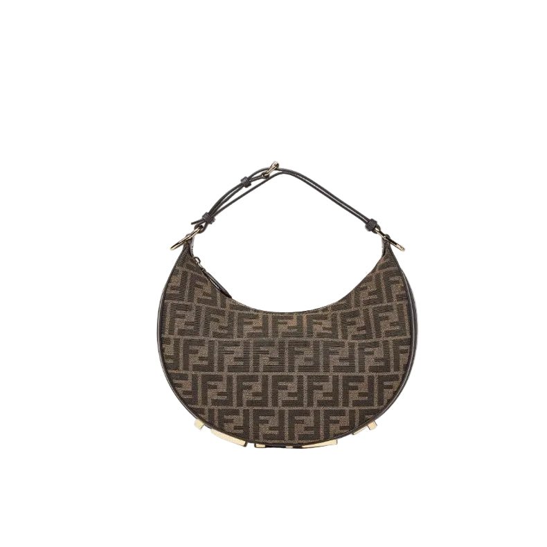 Fendi Graphy Brown FF Fabric Bag 1