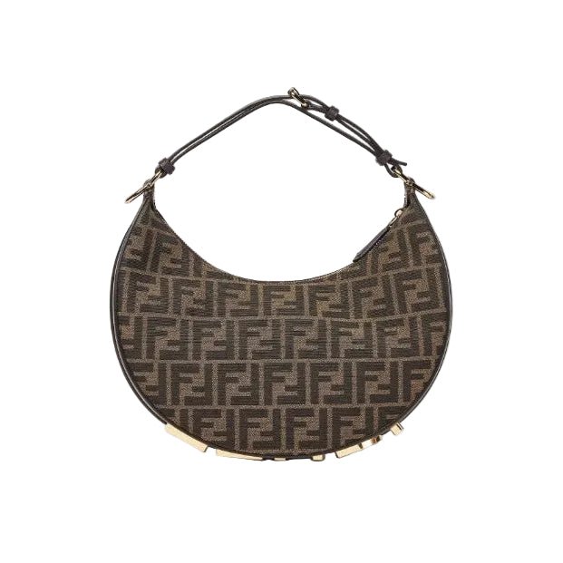 Fendi Graphy Brown FF Fabric Bag 4