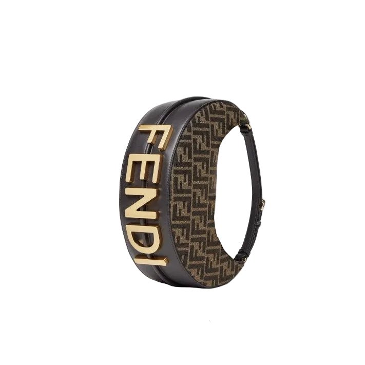 Fendi Graphy Brown FF Fabric Bag 2