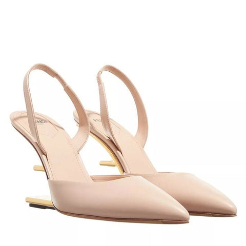 Fendi High-Heeled Sandals In Light Beige Leather - BEAUTY BAR