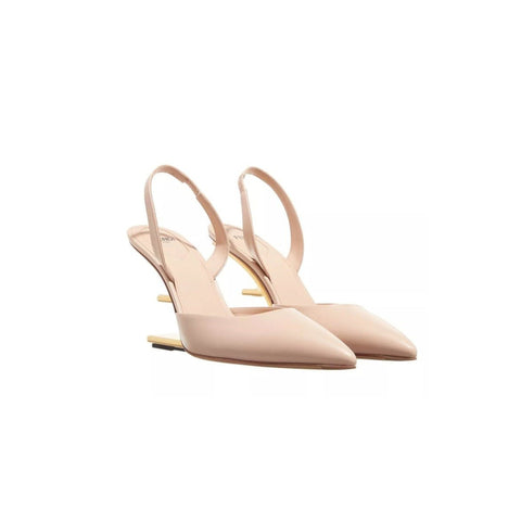 Fendi High-Heeled Sandals In Light Beige Leather - BEAUTY BAR