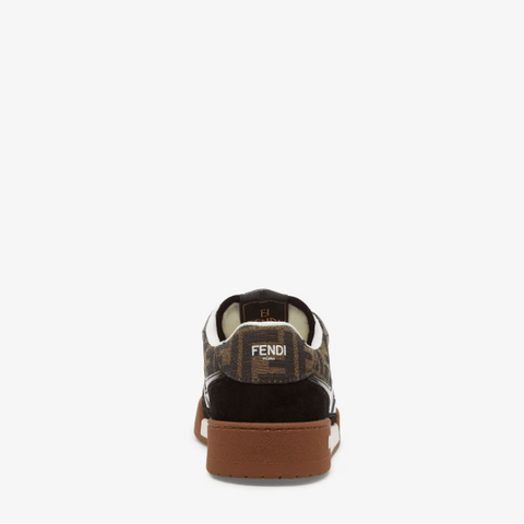 Fendi Match Canvas Low - Tops With Black Suede - BEAUTY BAR