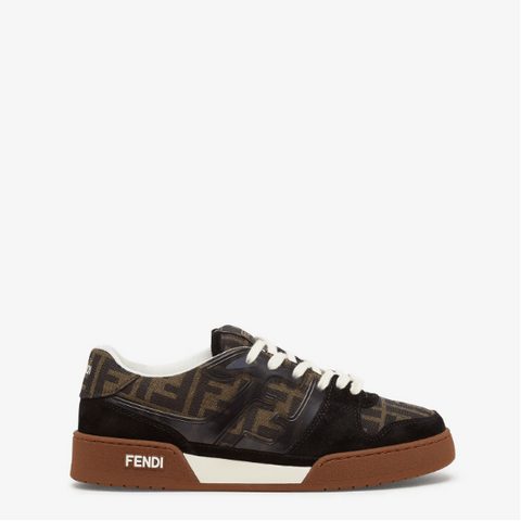 Fendi Match Canvas Low - Tops With Black Suede - BEAUTY BAR
