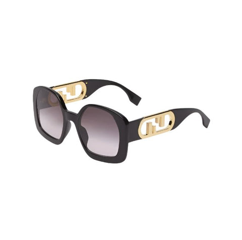 Fendi O'Lock Square Sunglasses Black - BEAUTY BAR