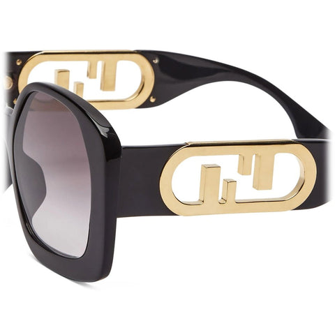 Fendi O'Lock Square Sunglasses Black - BEAUTY BAR