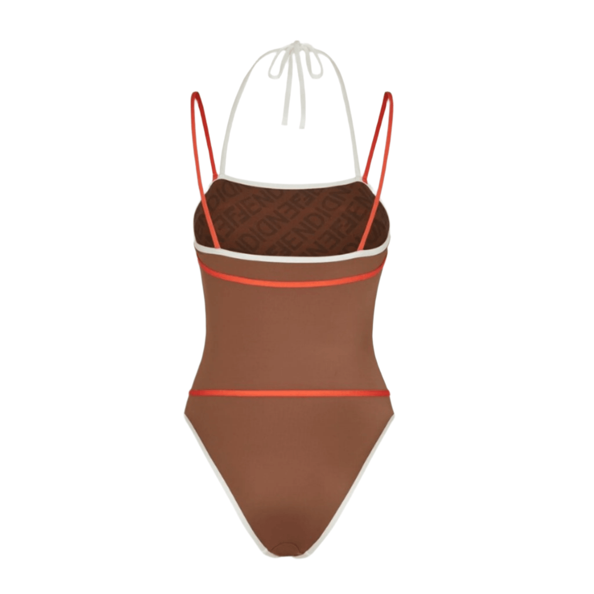 Fendi One-Piece Swimsuit , Brown 3