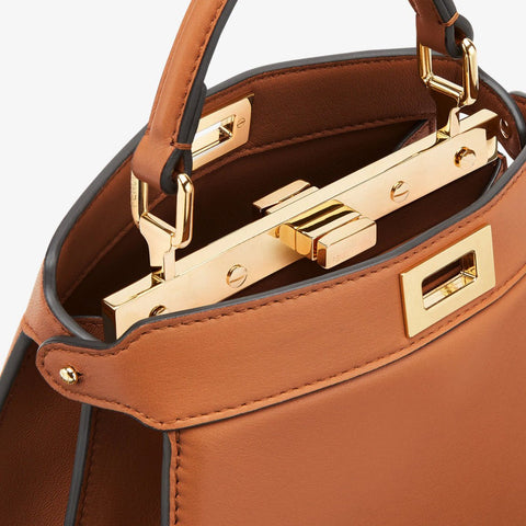 Fendi Peekaboo ISeeU Petite Brown Quilted Nappa Leather Bag - BEAUTY BAR