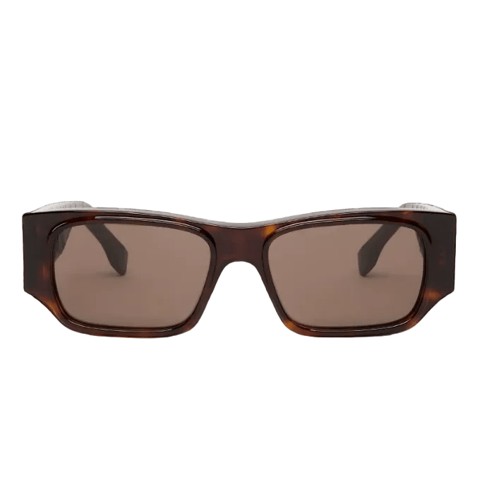 Fendi Sunglasses Brown Rectangular Tortoiseshell 2