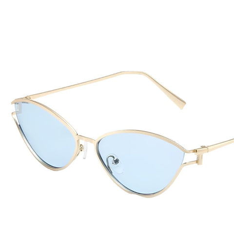 Fendi Sunglasses Designer Luxury Metal Frame Narrow Eyewear - BEAUTY BAR