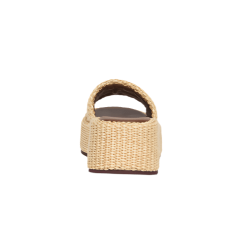 Fendi Sunshine Beige Cotton Fibre Flatform Slides 4