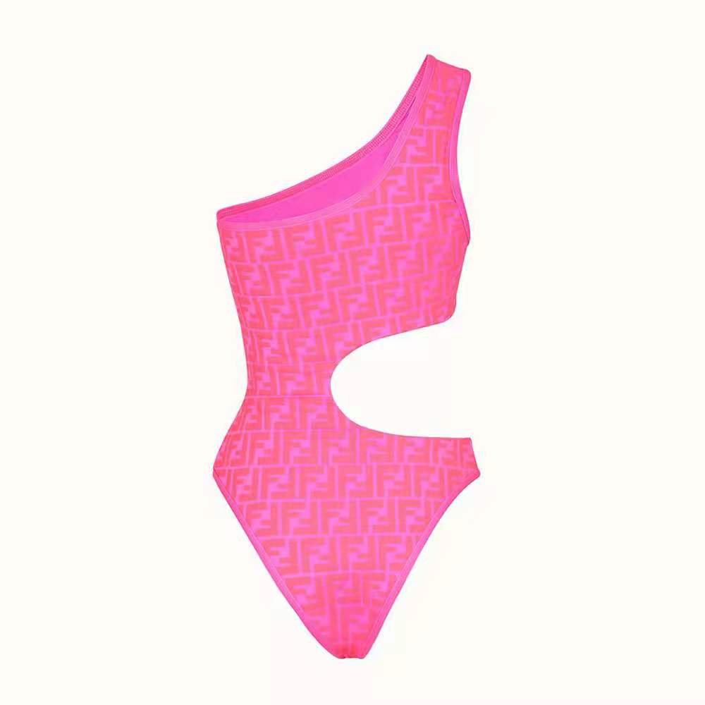 Fendi Women's Pink Prints On Monogram Swimsuit 4