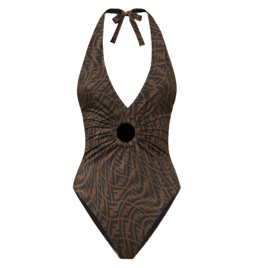 Fendi x Sarah Coleman SS21 One-Piece Swimsuits Women's Brown 2