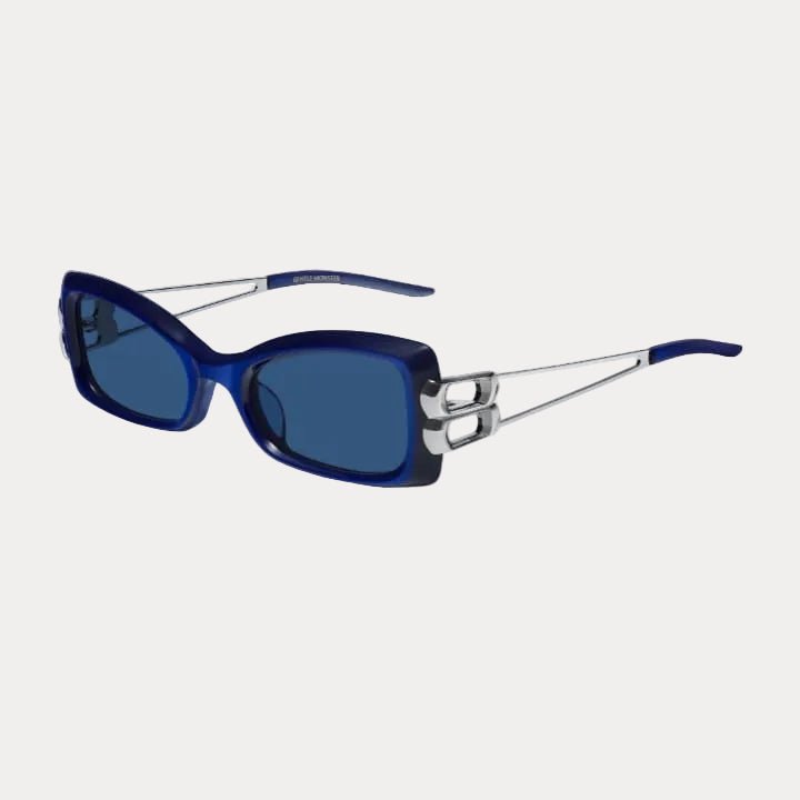 Gentle Monster  In Translucent Blue Mixed Frame With Navy Clear Lenses 2