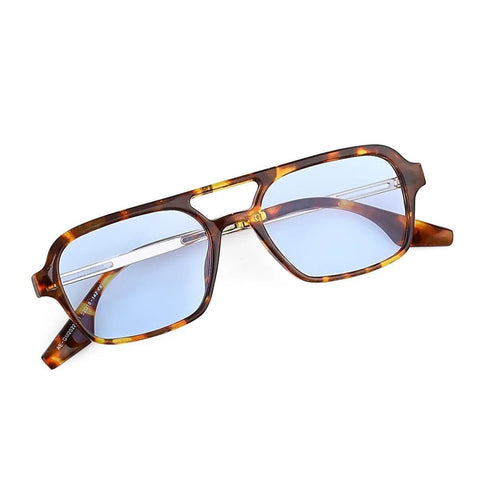 Gentle Monster Sunglasses Unisex Tiger Print Frame Sunglasses With Blue Lenses - BEAUTY BAR