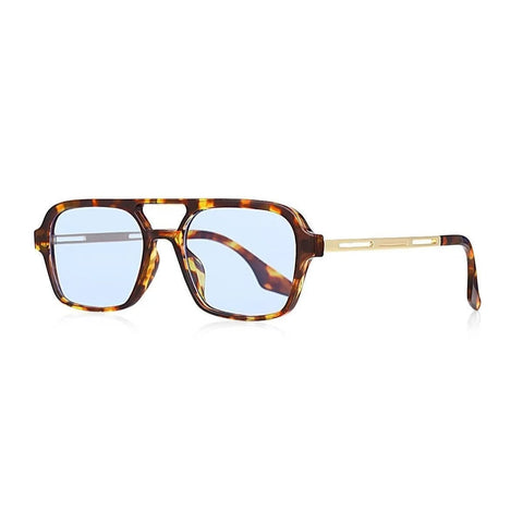 Gentle Monster Sunglasses Unisex Tiger Print Frame Sunglasses With Blue Lenses - BEAUTY BAR