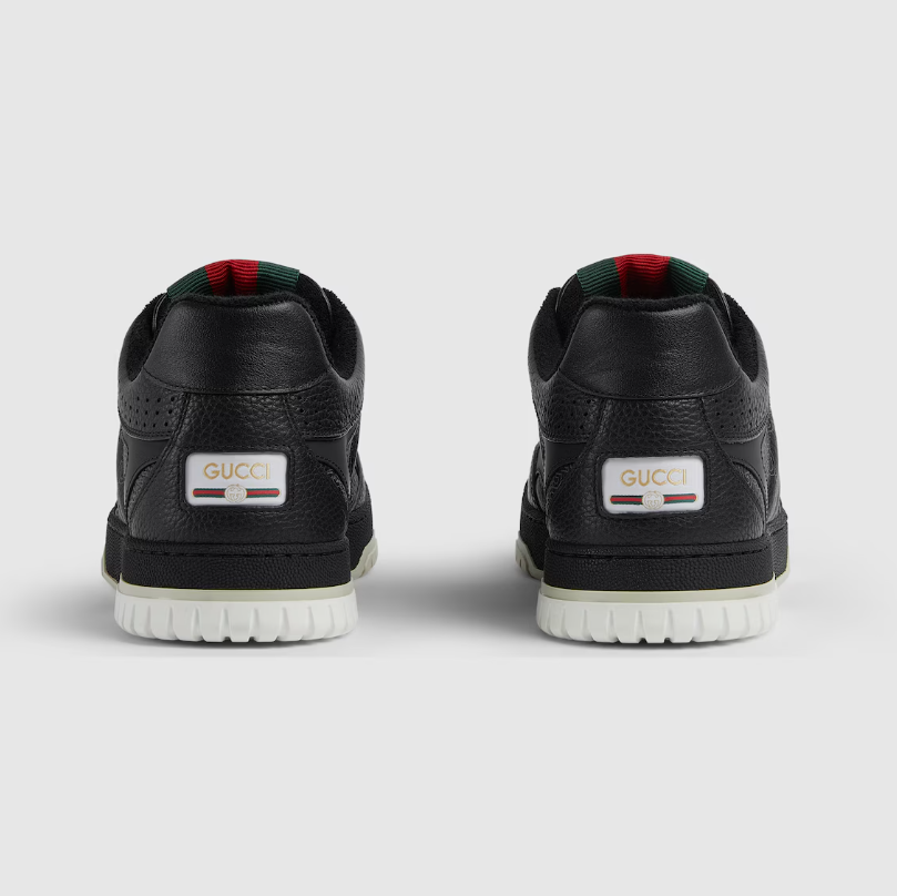 Gucci Men's  Re-Web Trainers In Black GG Leather‏ 5