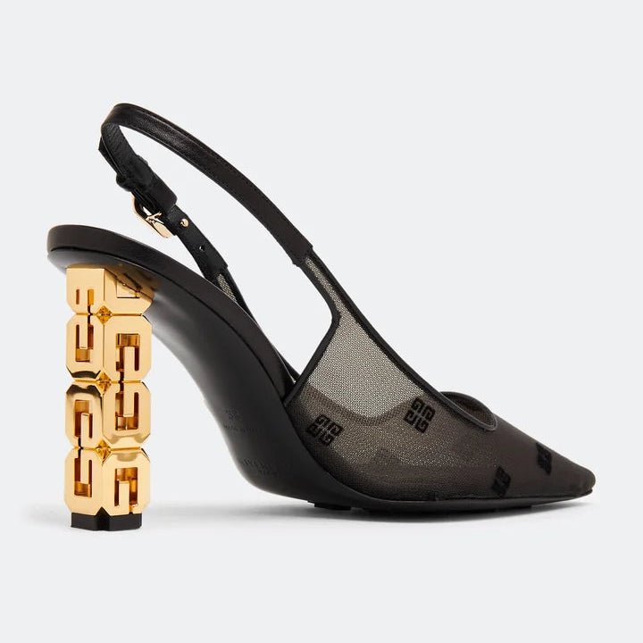 Givenchy Bouncing G Cube Slingback Pumps – Black 3