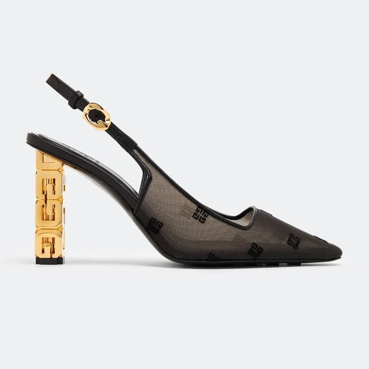 Givenchy Bouncing G Cube Slingback Pumps – Black 1