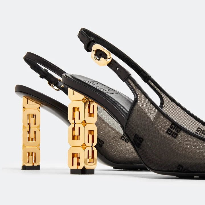Givenchy Bouncing G Cube Slingback Pumps – Black 2