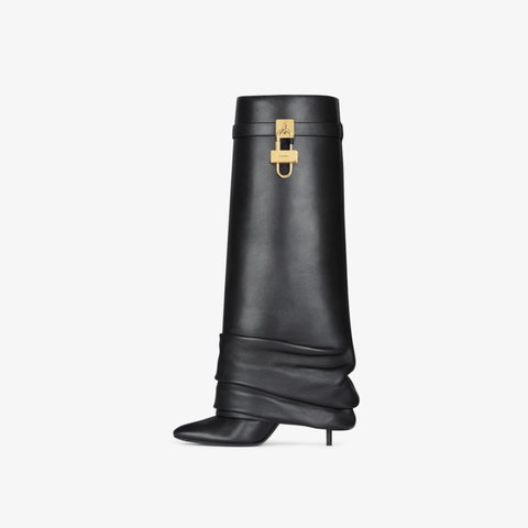 Givenchy Shark Lock Stiletto Leather Knee - High Boots - BEAUTY BAR