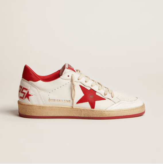 Golden Goose Ball Star in White Leather