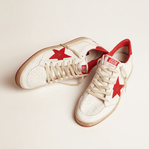 Golden Goose Ball Star in White Leather - BEAUTY BAR