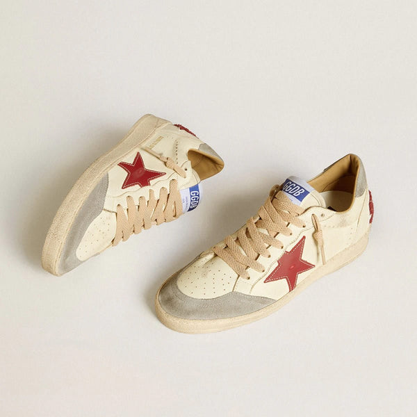 Golden Goose In Nappa With Leather Star And Silver Suede