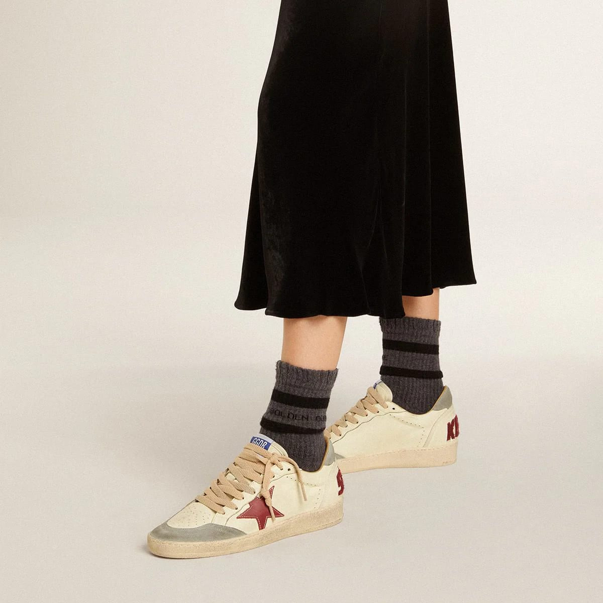 Golden Goose In Nappa With Leather Star And Silver Suede 3