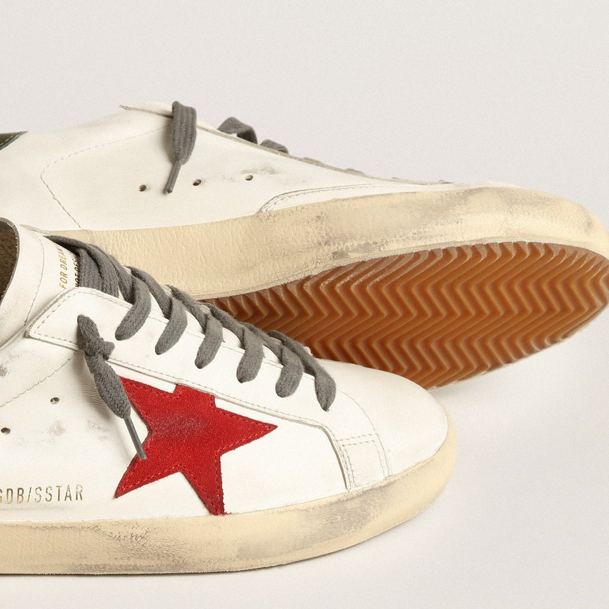 Golden Goose Men's Super-Star With Red Suede Star And Leather Heel Tab 4