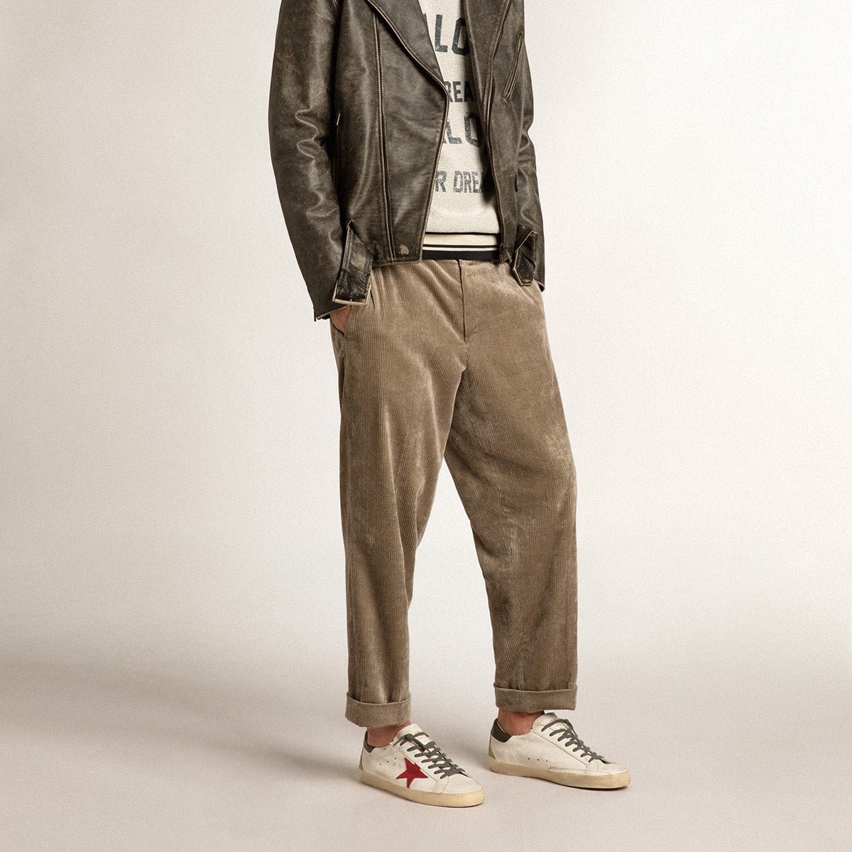 Golden Goose Men's Super-Star With Red Suede Star And Leather Heel Tab 5
