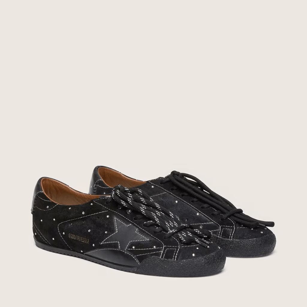 Golden Goose Men's True-Star in Black Suede With Swarovski Crystals 2