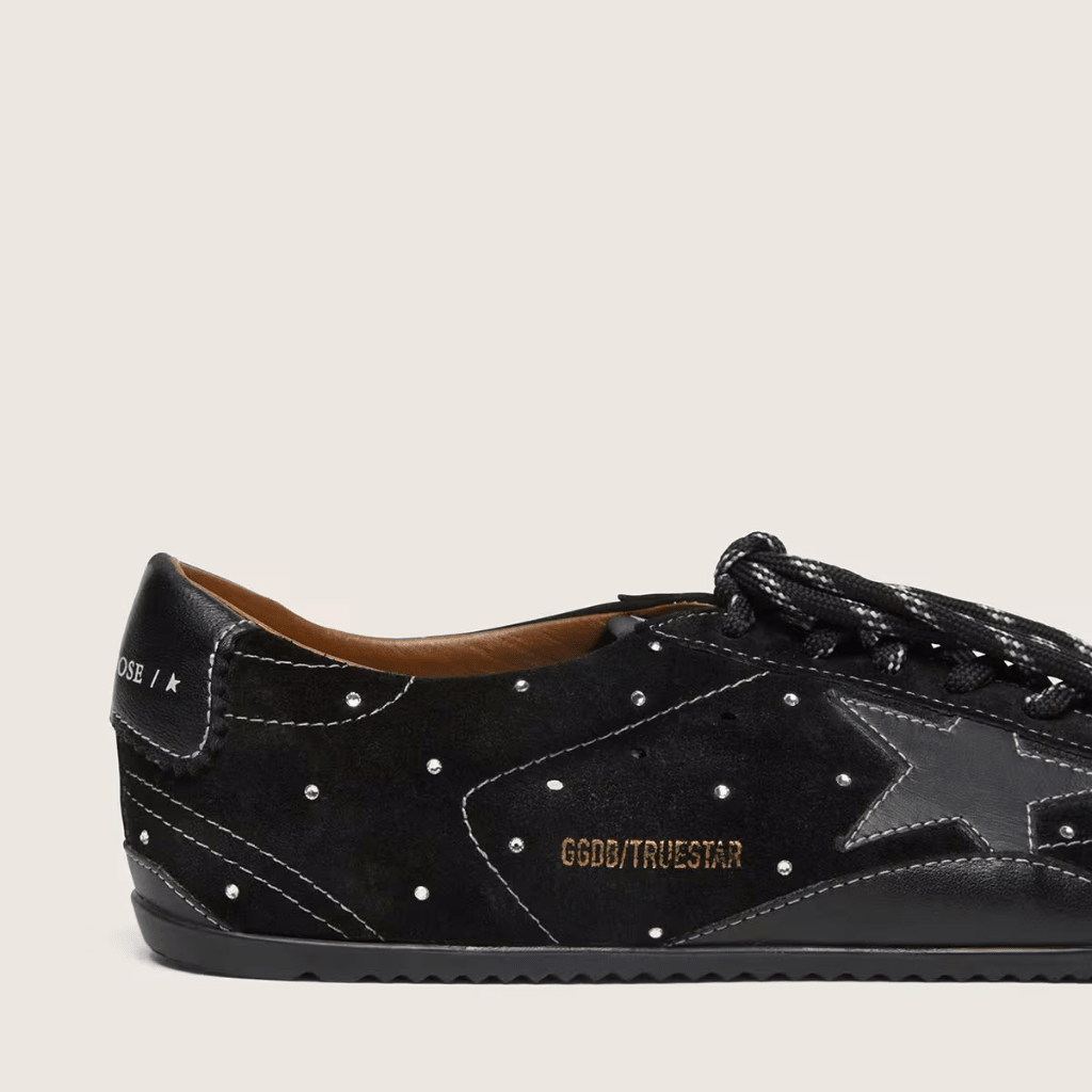 Golden Goose Men's True-Star in Black Suede With Swarovski Crystals 3
