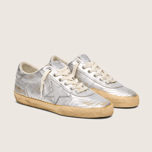 Golden Goose Super-Star LAB in Metallic Nappa With Silver TPU Star
