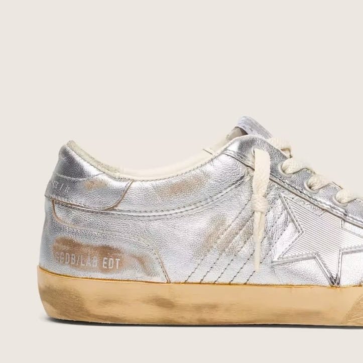 Golden Goose Super-Star LAB in Metallic Nappa With Silver TPU Star 4
