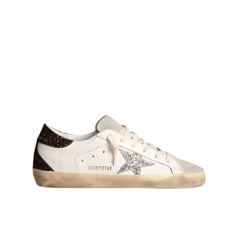 Golden Goose Super - Star Leather Upper Suede Toe Glitter Star Heel And Spur - BEAUTY BAR