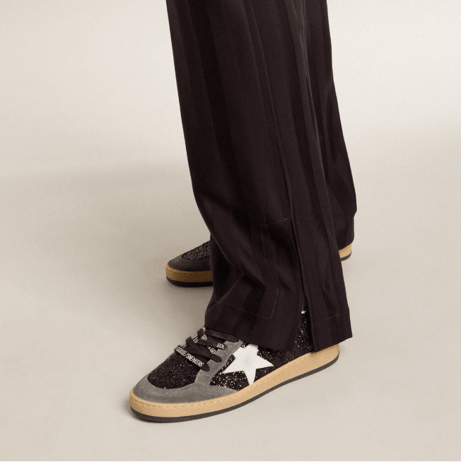 Golden Goose Women's Ball Star in Glitter With Leather Star And Metallic Leather Heel Tab 5