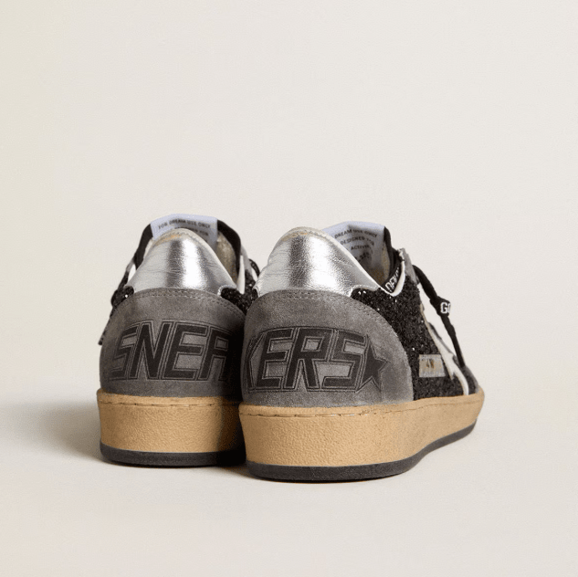Golden Goose Women's Ball Star in Glitter With Leather Star And Metallic Leather Heel Tab 3