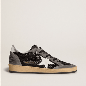 Golden Goose Women's Ball Star in Glitter With Leather Star And Metallic Leather Heel Tab