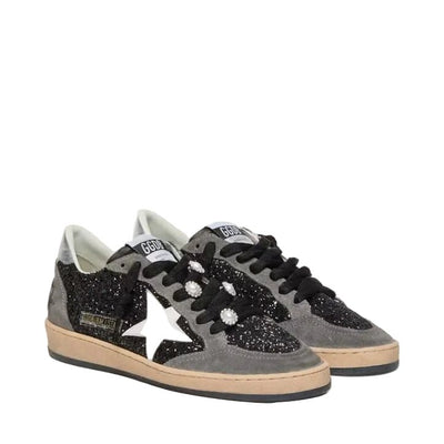 Golden Goose Women's Gray and Black Ball Star LTD in Glitter