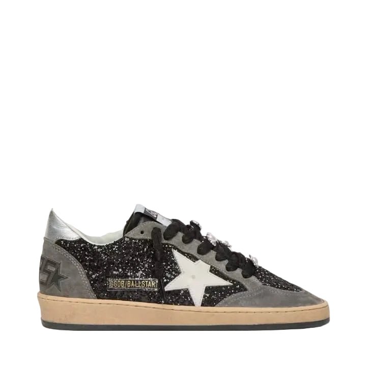 Golden Goose Women's Gray and Black Ball Star LTD in Glitter 2