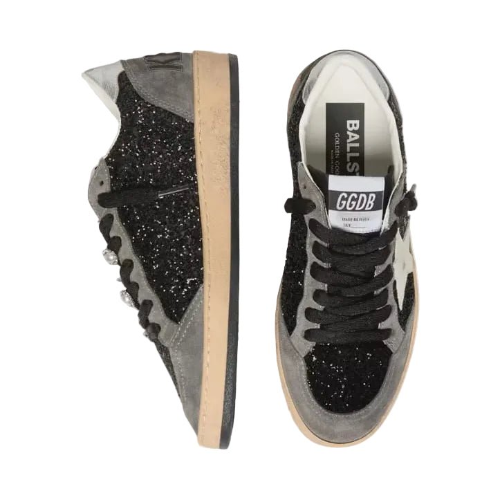 Golden Goose Women's Gray and Black Ball Star LTD in Glitter 3
