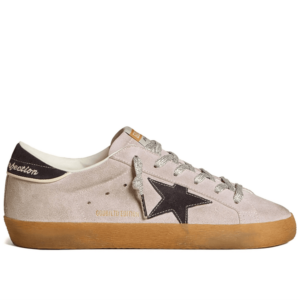 Golden Goose Women's Super-Star in Lilac Suede With Midnight Blue Suede