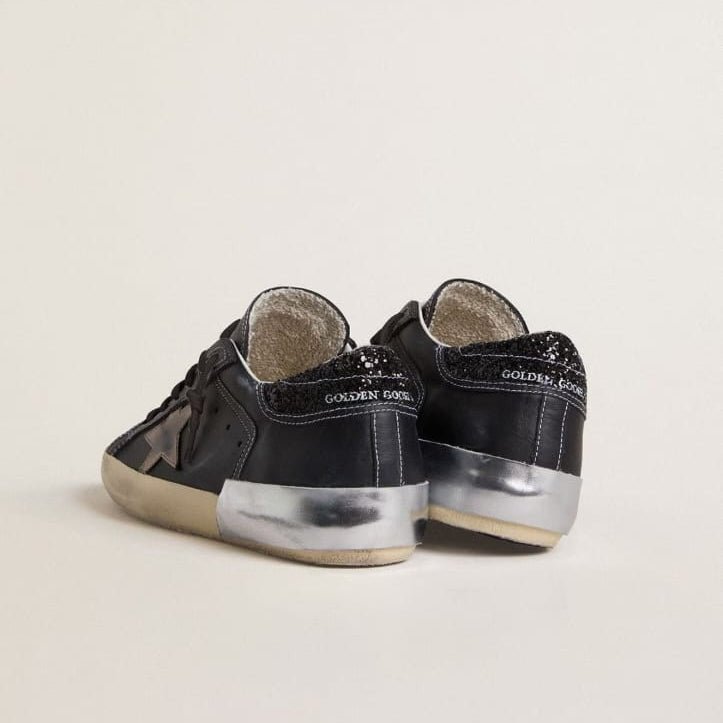 Golden Goose Women's Super-Star LTD in Black Leather With Gold Leather 4