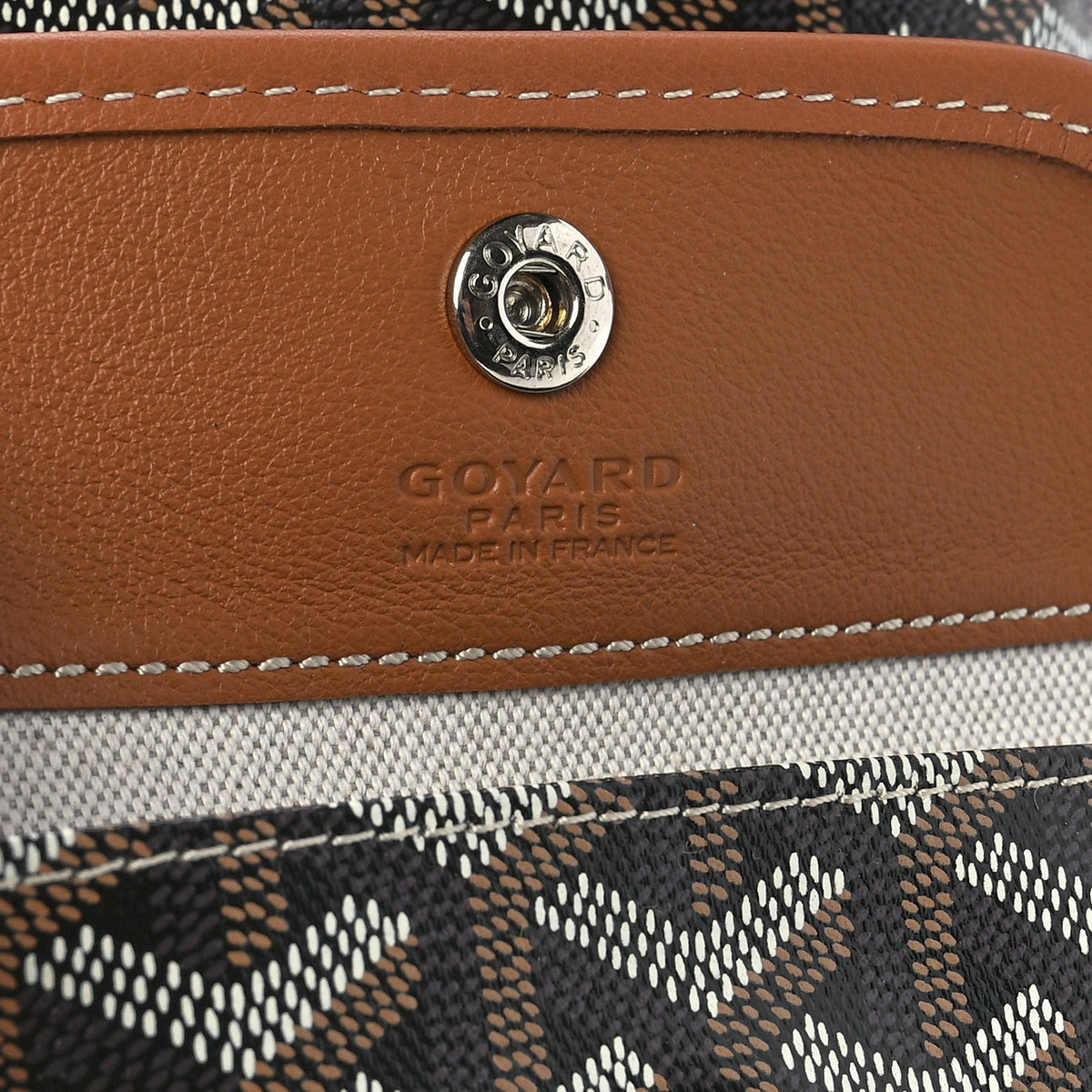 Goyard Goyardine Black Gold Anjou Small Reversible 7