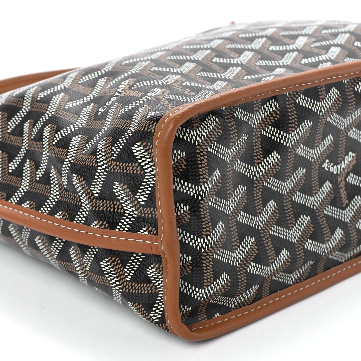Goyard Goyardine Black Gold Anjou Small Reversible 5