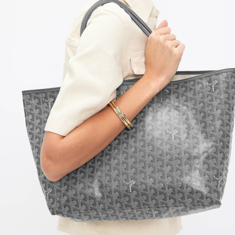 Goyard Saint Louis MM Bag Tote With Pochette Grey 8