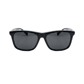 Gucci Black Acetate Sunglasses With Minimalist Gold Metal Temple Design