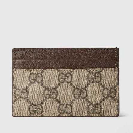 Gucci Brown Trim GG Card Case 2